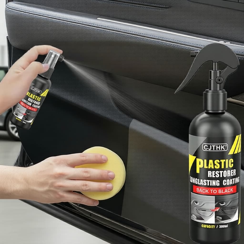 Restaurador Plástico Preto para Carros – Cera de Brilho Duradouro