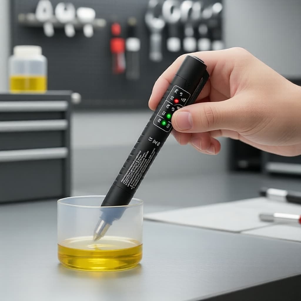 Caneta Testadora de Óleo de Freio LED, Ferramenta Indicadora de Qualidade de Fluido de Freio Automotivo