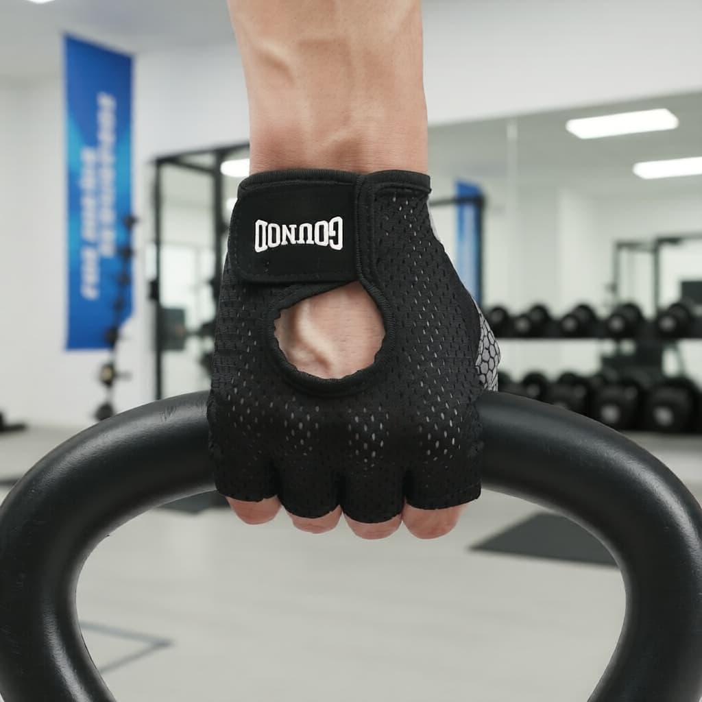 Luvas de Levantamento de Peso Unissex 1 Par, Antiderrapantes com Silicone, Luvas Fitness Respiráveis para Academia,