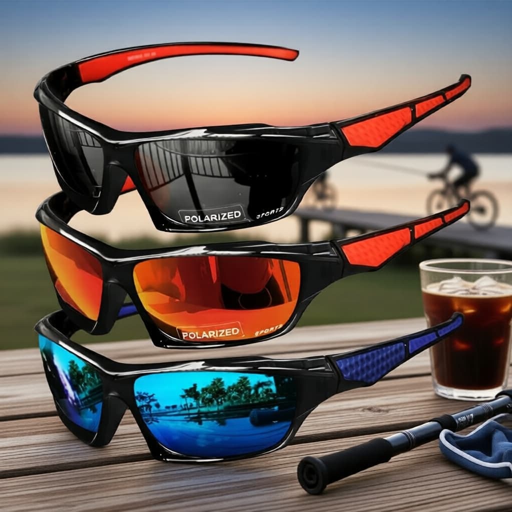 Óculos de Sol Retro Sport UV400 Antirreflexo para Pesca, Ciclismo, Caminhada, Corrida e Direção