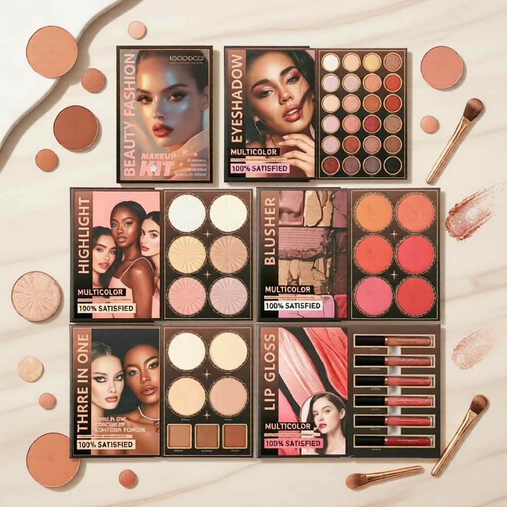 49 Tons Renovação Primaveril Palette All-in-One: Olhos, Contorno, Lábios, Bochechas e Iluminador