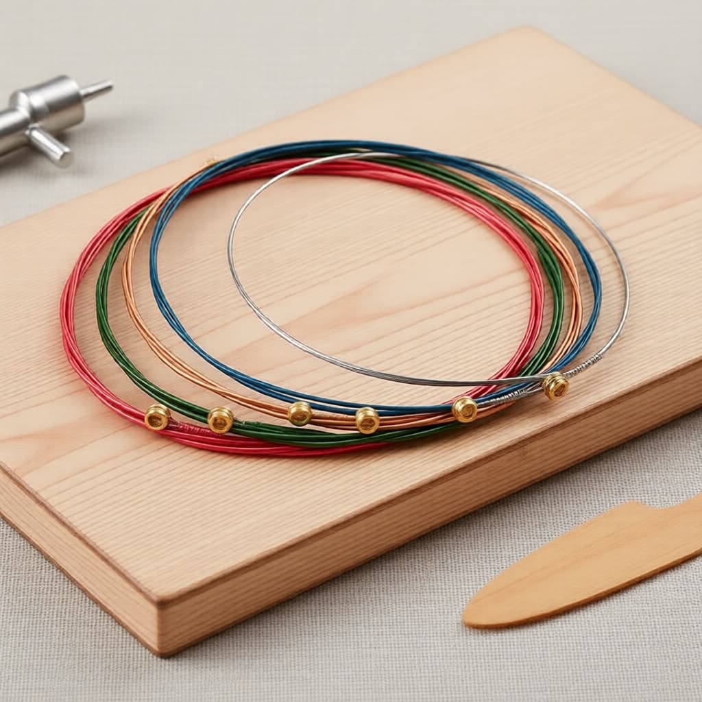 Conjunto de Violão Acústico 6 Cordas Arco-íris (Afinação E-A), Ideal para Toque Folk e Clássico