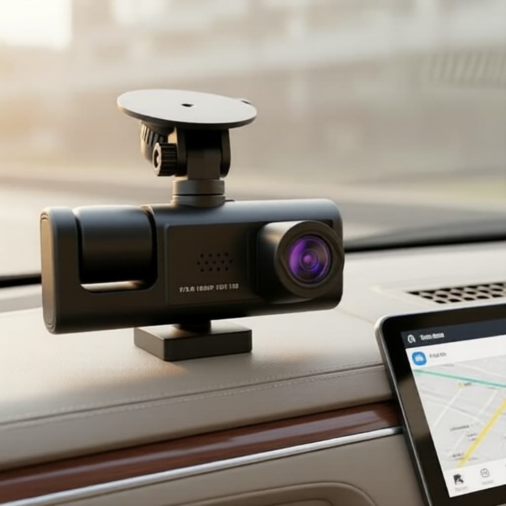 Câmera Veicular 1080P com 2 Lentes para Interior e Frente