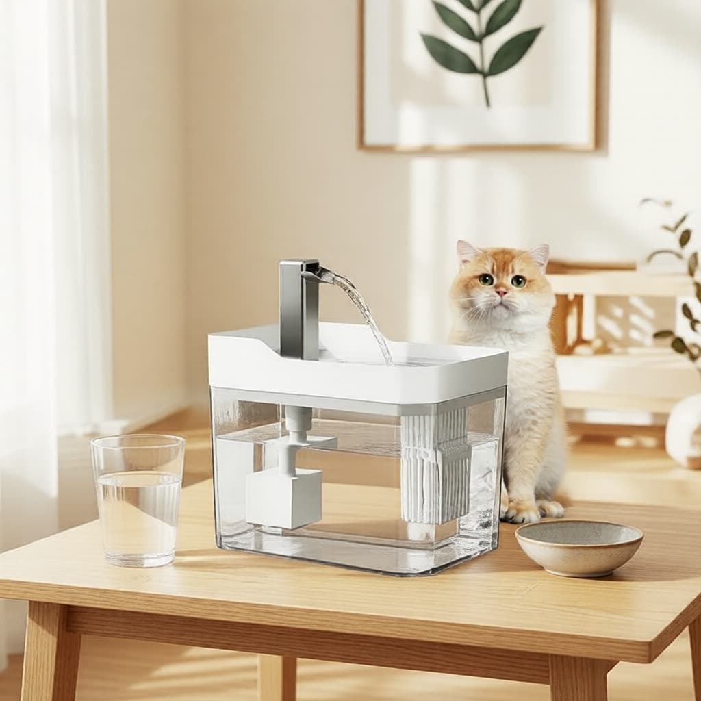 Fonte de água silenciosa e automática para cães e gatos, com grande capacidade