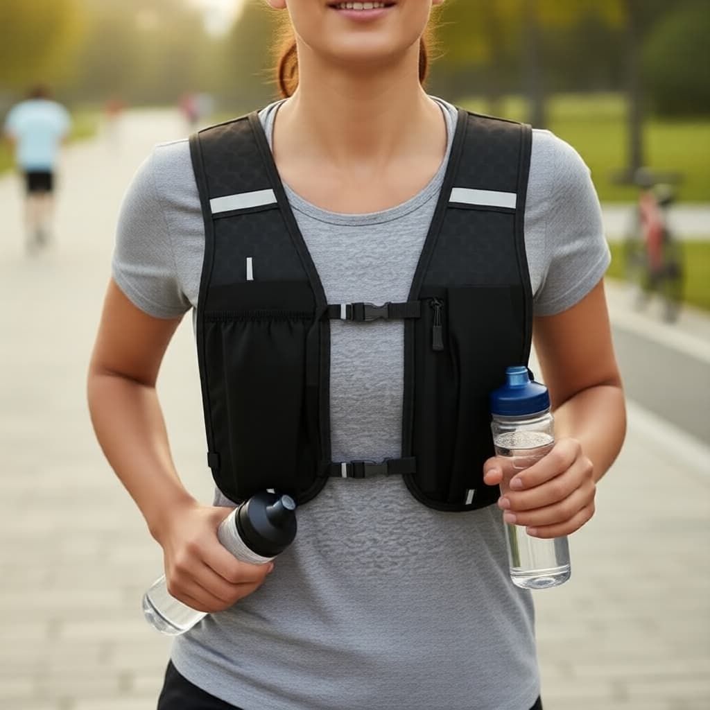 Mochila de trilha leve com faixas de segurança para homens e mulheres