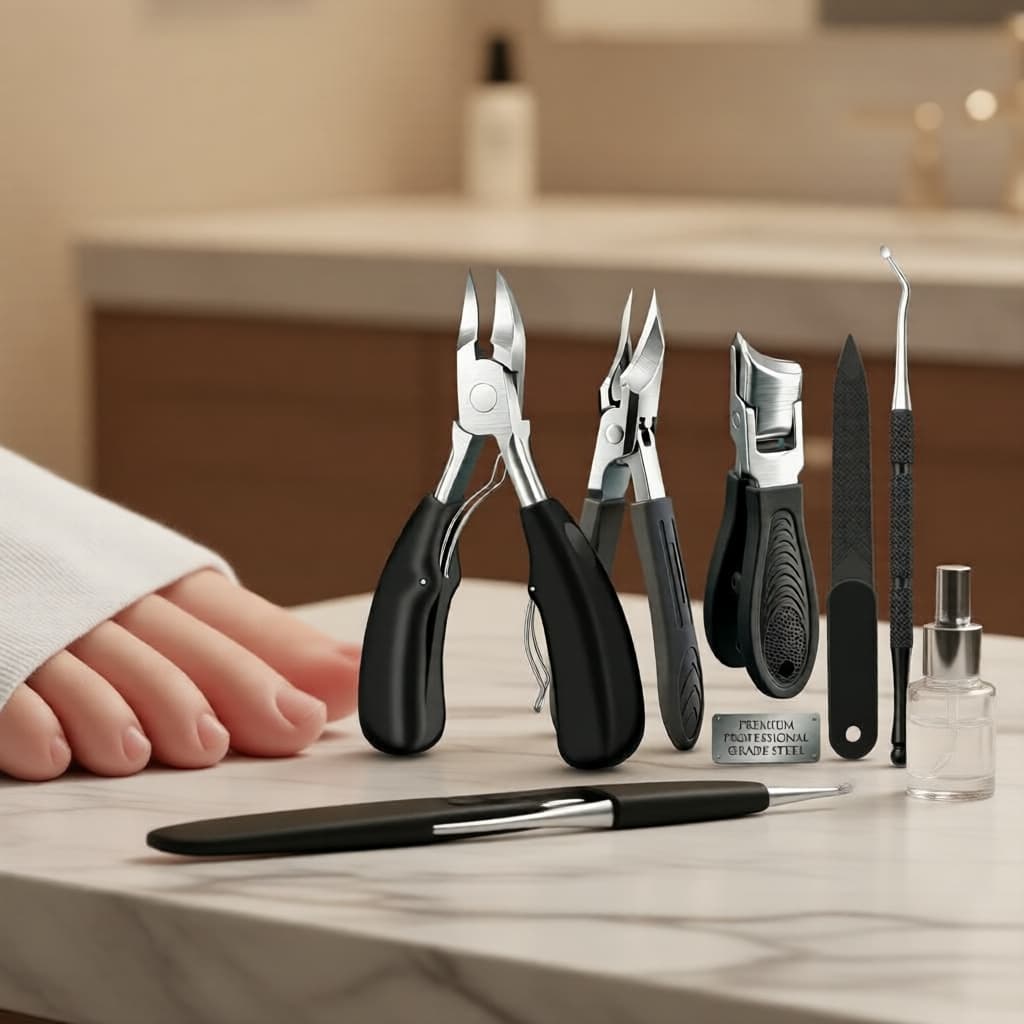 5 peças de cortador de unhas encravadas com alicates de bico, cuidado das unhas para unhas grossas, mandíbula larga de