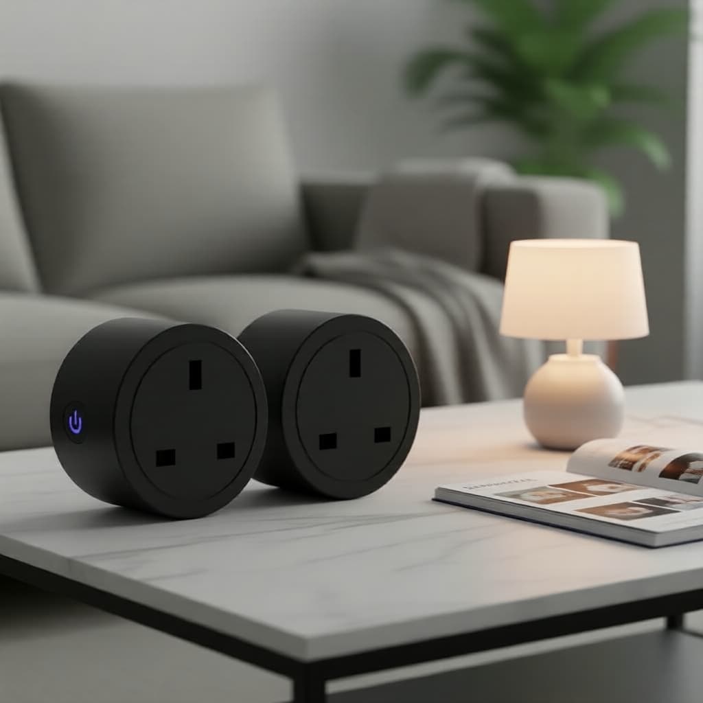 Tomada Inteligente Tuya Plug UK com Monitor de Energia e Temporizador, Segurança Elétrica, Compatível com Alexa e Google