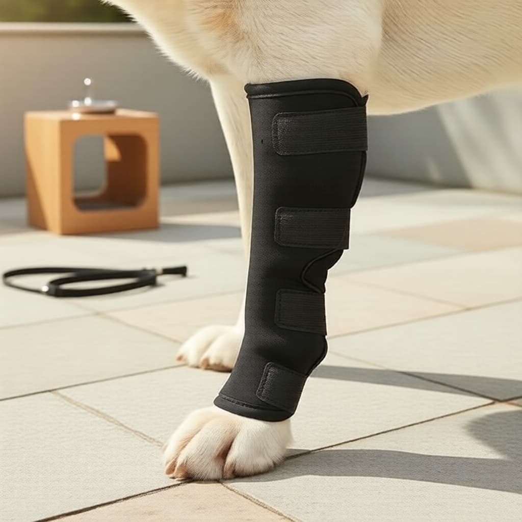 Protetor Antilambança para Pernas e Joelhos de Cães - Suporte para Ligamentos e Articulações - Botas e Sapatos para
