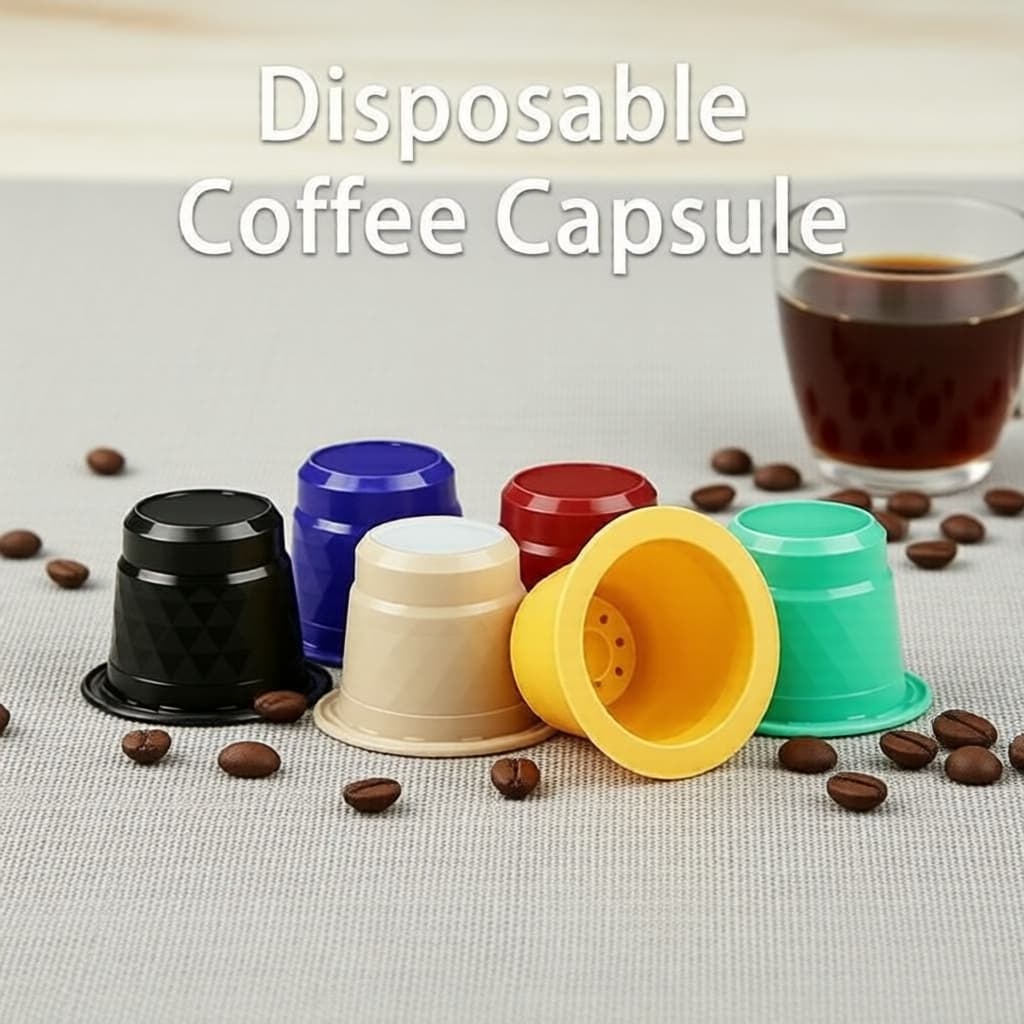 Cápsulas de café recarregáveis de plástico, cápsulas de café expresso descartáveis, cápsulas reutilizáveis
