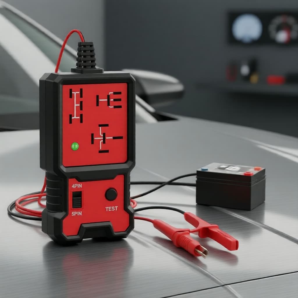 Testador de bateria automotiva 12V sem bateria, com indicador LED e verificador de relé
