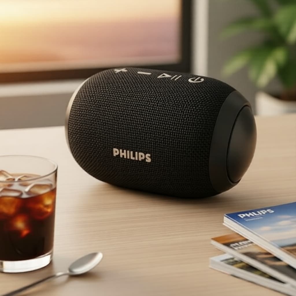 Philips TAS3209 Pro Elite Caixa de Som Outdoor - Bluetooth portátil, construção à prova d'água com Super Graves
