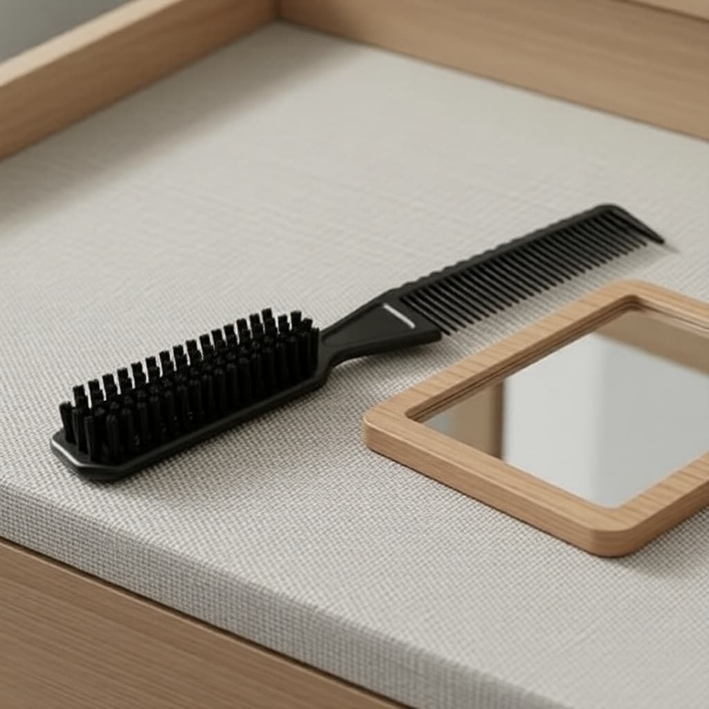 Pente 2 em 1 Masculino para Barba e Cabelo – Escova de Modelagem Dupla Face
