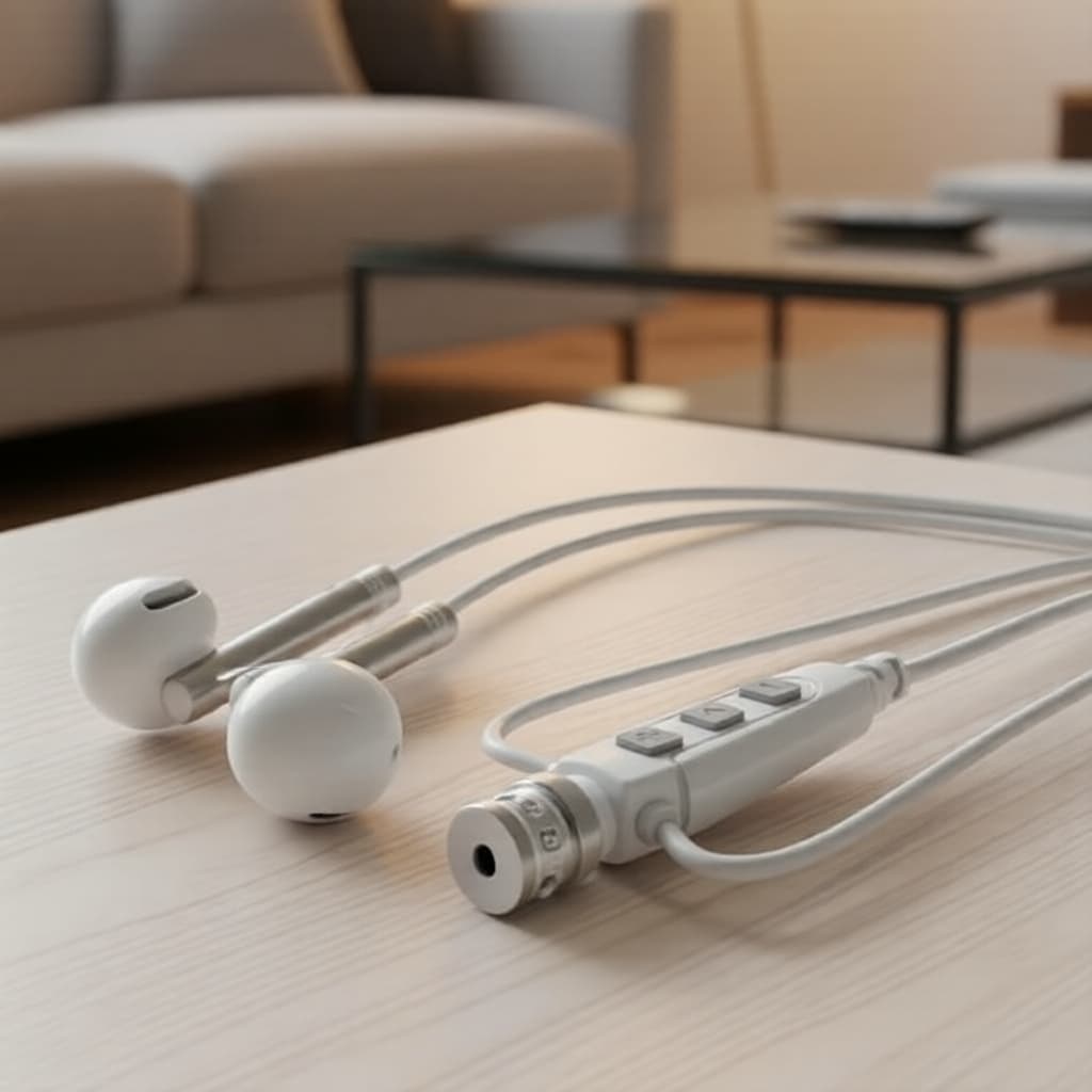 SPRISE KT03 Fones de Ouvido com Fio para Karaokê e Lives, Headset Semi-Intra-Auricular Estéreo com Microfone e Placa de