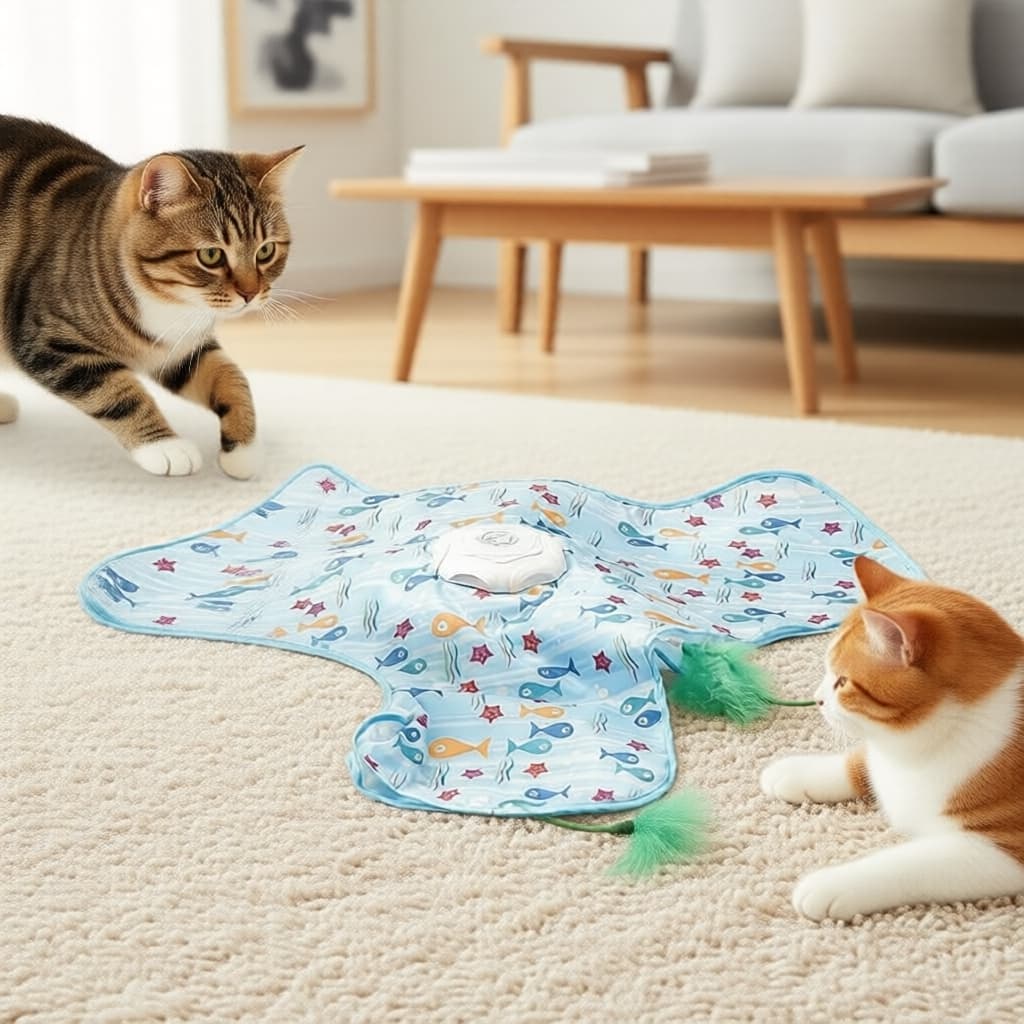 Varinha com Ventosa para Gatos e Brinquedo Esconde-Esconde