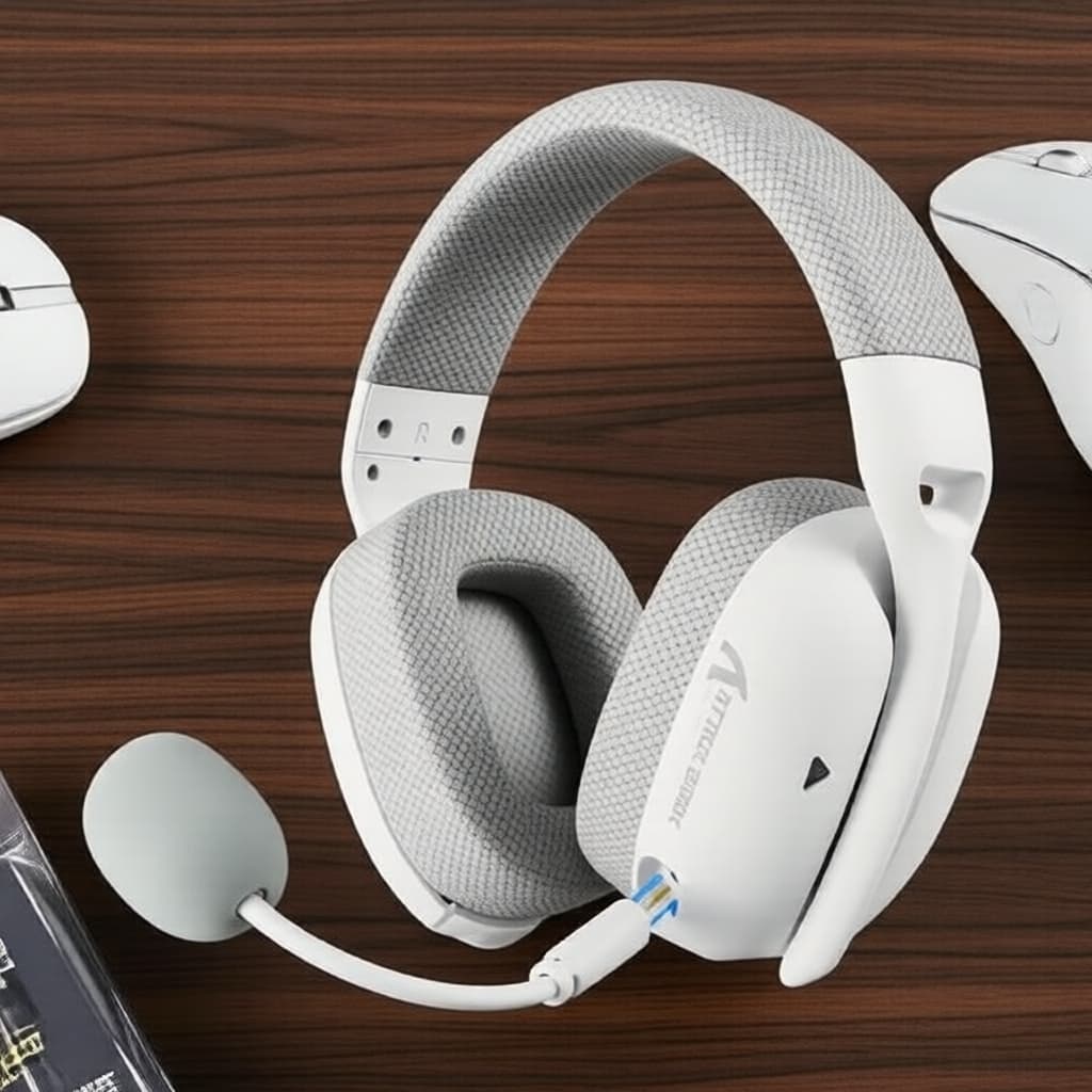ATTACK SHARK L80 Fones de Ouvido para Jogos Pro Sem Fio, HiFi Estéreo, À Prova D’Água, Duplo Microfone, TWS, Longa