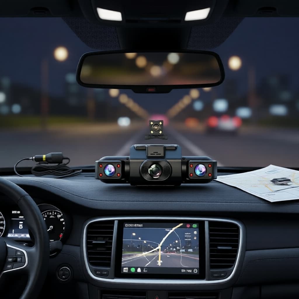 Câmera Veicular 360° com 4 Lentes, DVR de 4 Canais e Monitoramento de Estacionamento