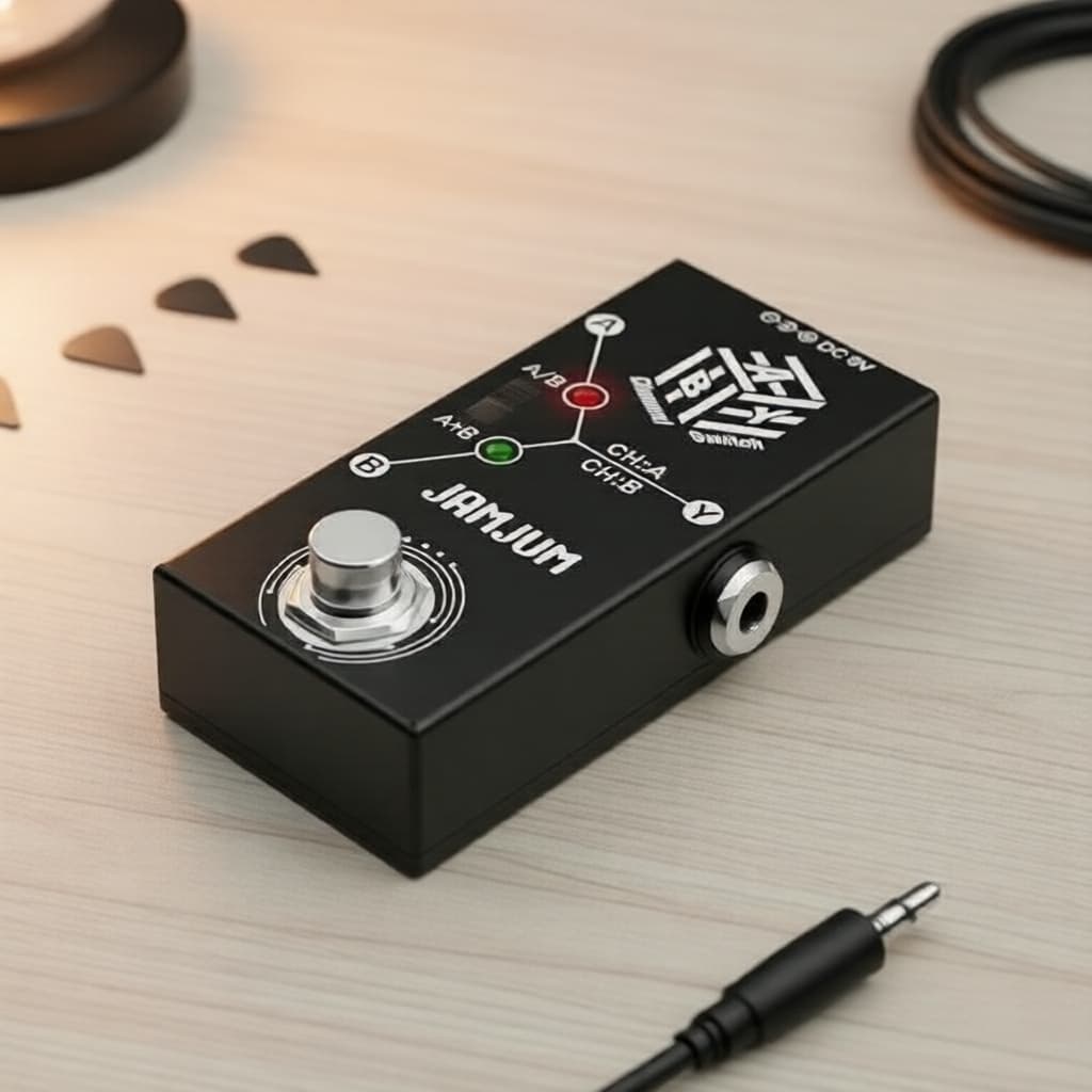 Pedal de efeito de guitarra JAMJUM ABY mini, True Bypass, interruptor de canal, sem necessidade de energia