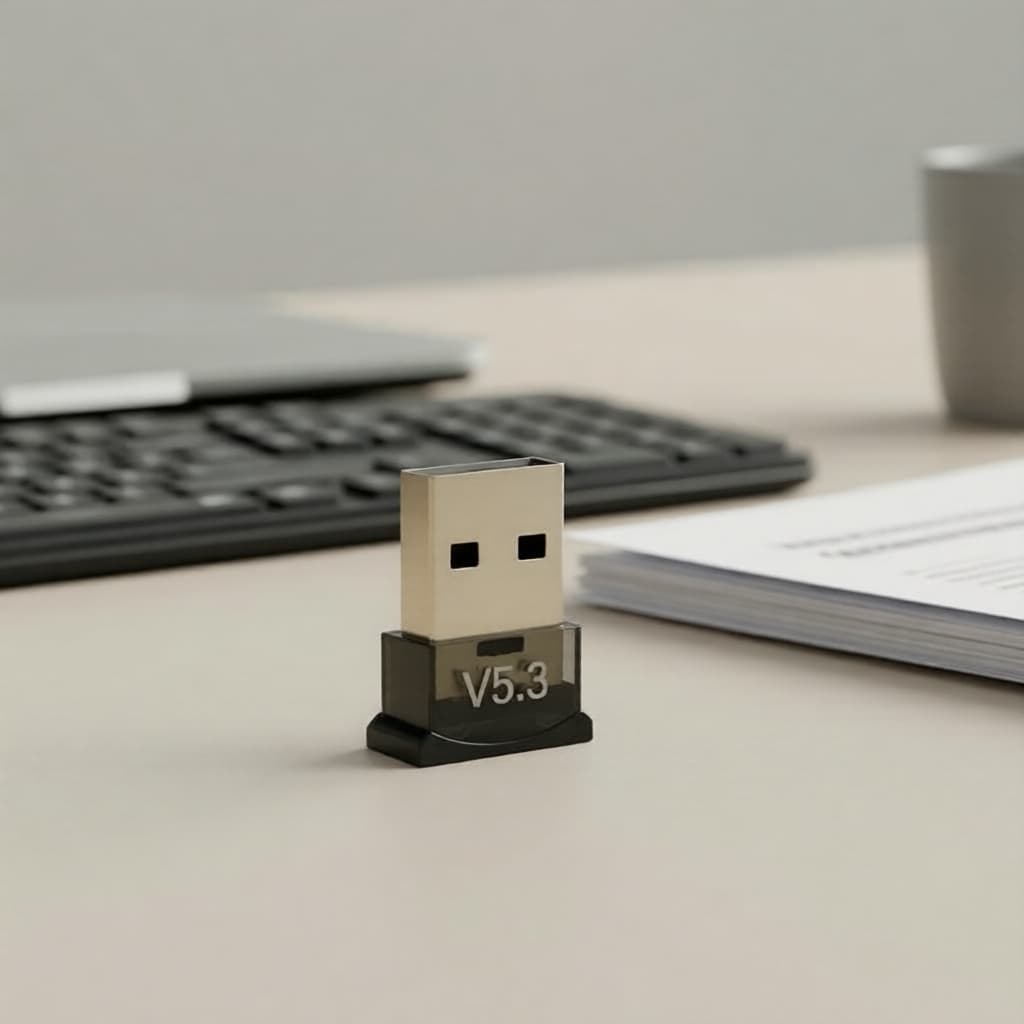 Adaptador USB Bluetooth 5.3 para PC/Notebook/Tablet/Celular, Receptor de Áudio Estéreo Sem Fio