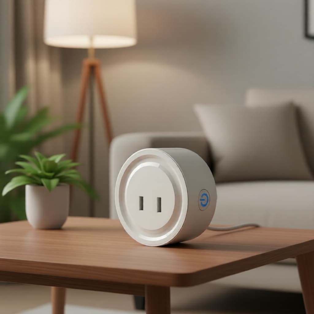 Tomada Inteligente WiFi Tuya Plug US 2 Pinos Chata, Controle por App Smart Life & Comando de Voz Alexa/Google Home