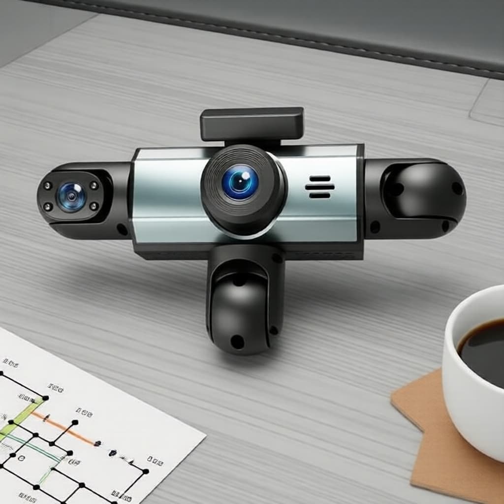 Câmera Veicular 360° 5 Canais 1080p com Câmera Traseira, WiFi e Monitor de Estacionamento 24h