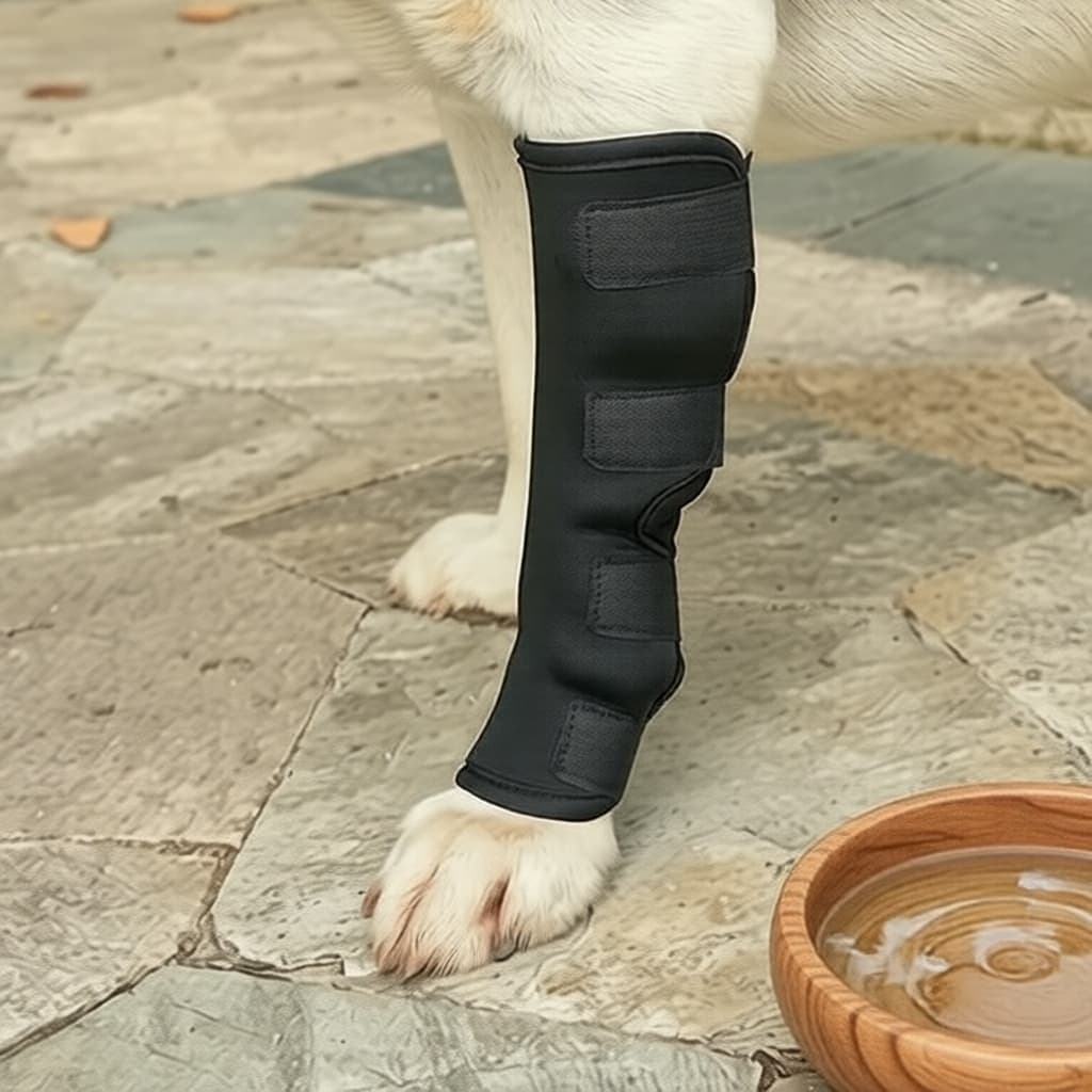 Protetor de Perna Canina com Suporte Articular – Capa Anti-Mordida para Joelho & Sapato para Passear com Cachorro