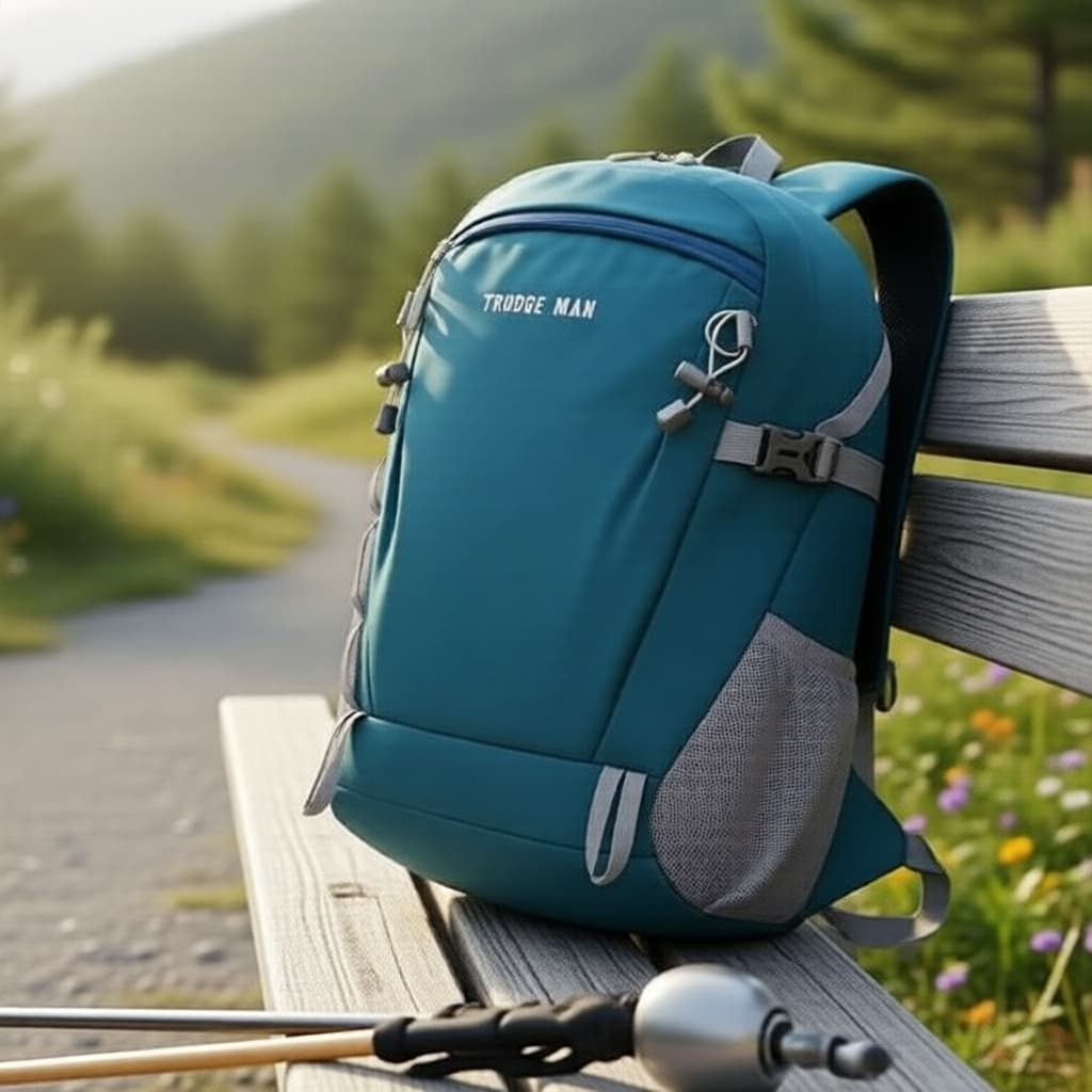 Mochila leve à prova d'água para mulheres, mochila de trilha com múltiplos bolsos para escritório e escola