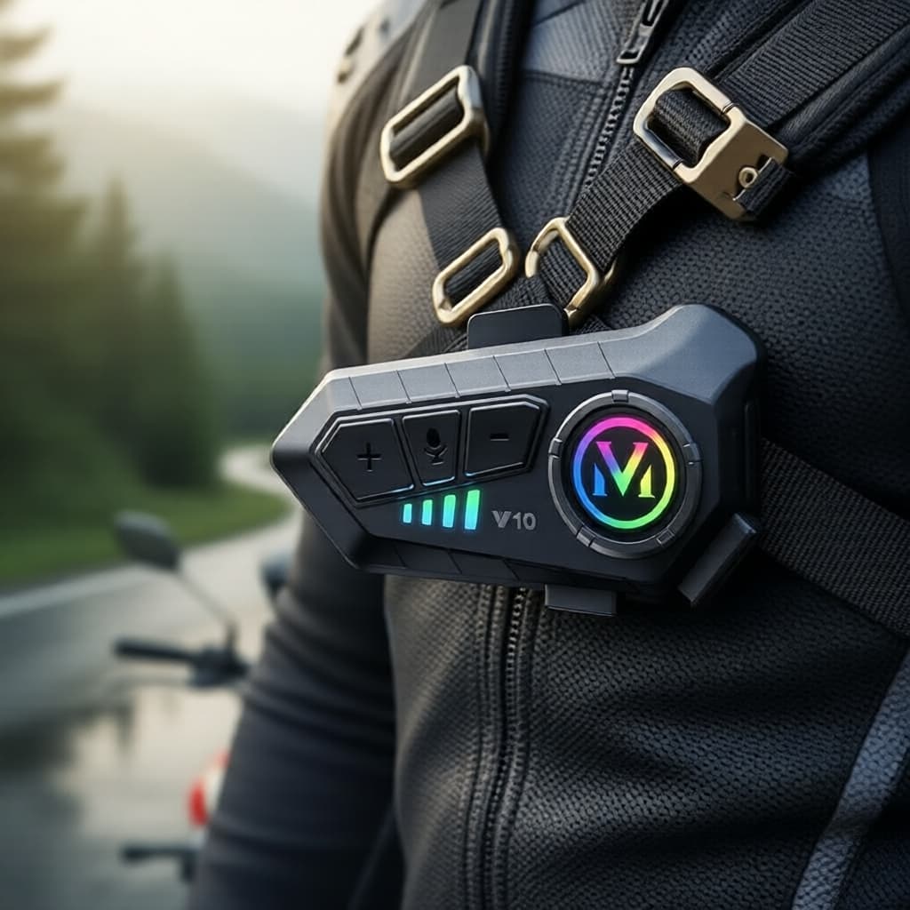 Y10 300M Intercom para Capacete Bluetooth, Intercomunicador Sem Fio 2000mAh, Walkie Talkie para Moto com Microfone Macio