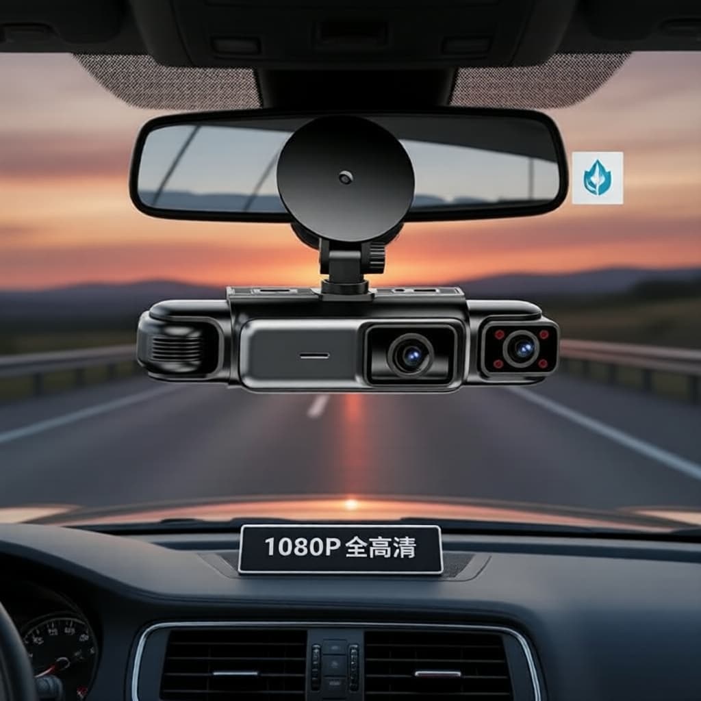 Câmera Veicular 4 Canais 1080P, 360° Giratória, Visão Noturna, Sensor G e Monitoramento de Estacionamento