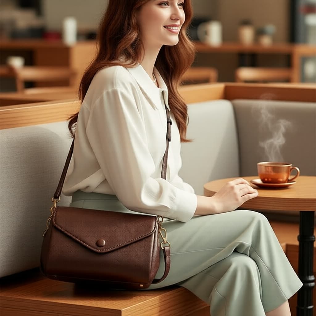 Bolsa tiracolo de couro feminina, estilo retrô, pequena e texturizada, com várias opções de cor