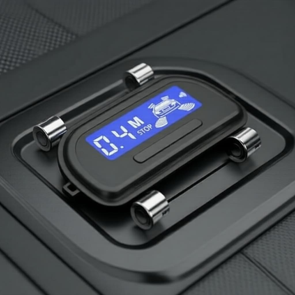 Conjunto de Sensores de Estacionamento Digital com Câmera de Ré e Gravador