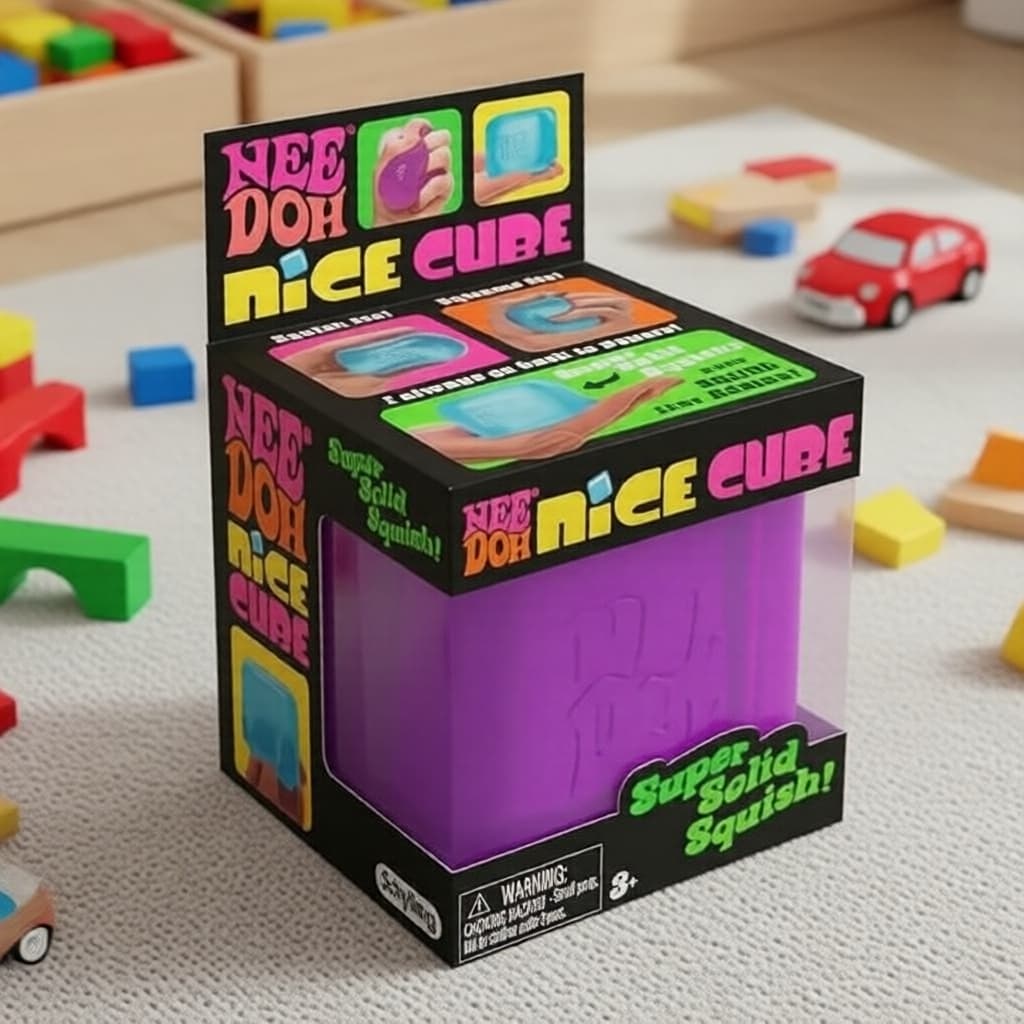 Cubo Sensorial Needoh: Brinquedo Antissstético para Mesa, Auxílio à Concentração para Adultos e Crianças