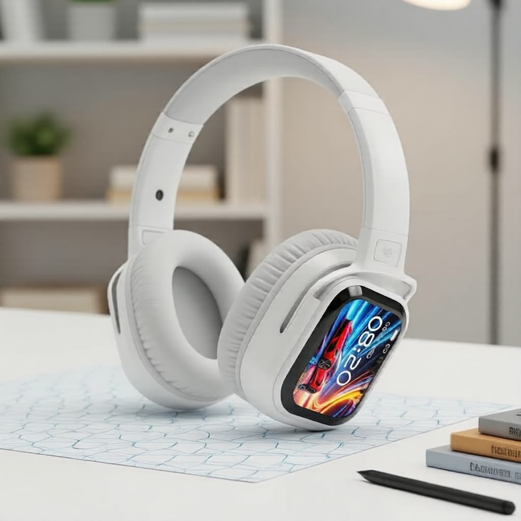 Fones de ouvido sem fio HTC NE20: tradutor de IA em 134 idiomas, cancelamento de ruído sem fio, à prova d’água, display