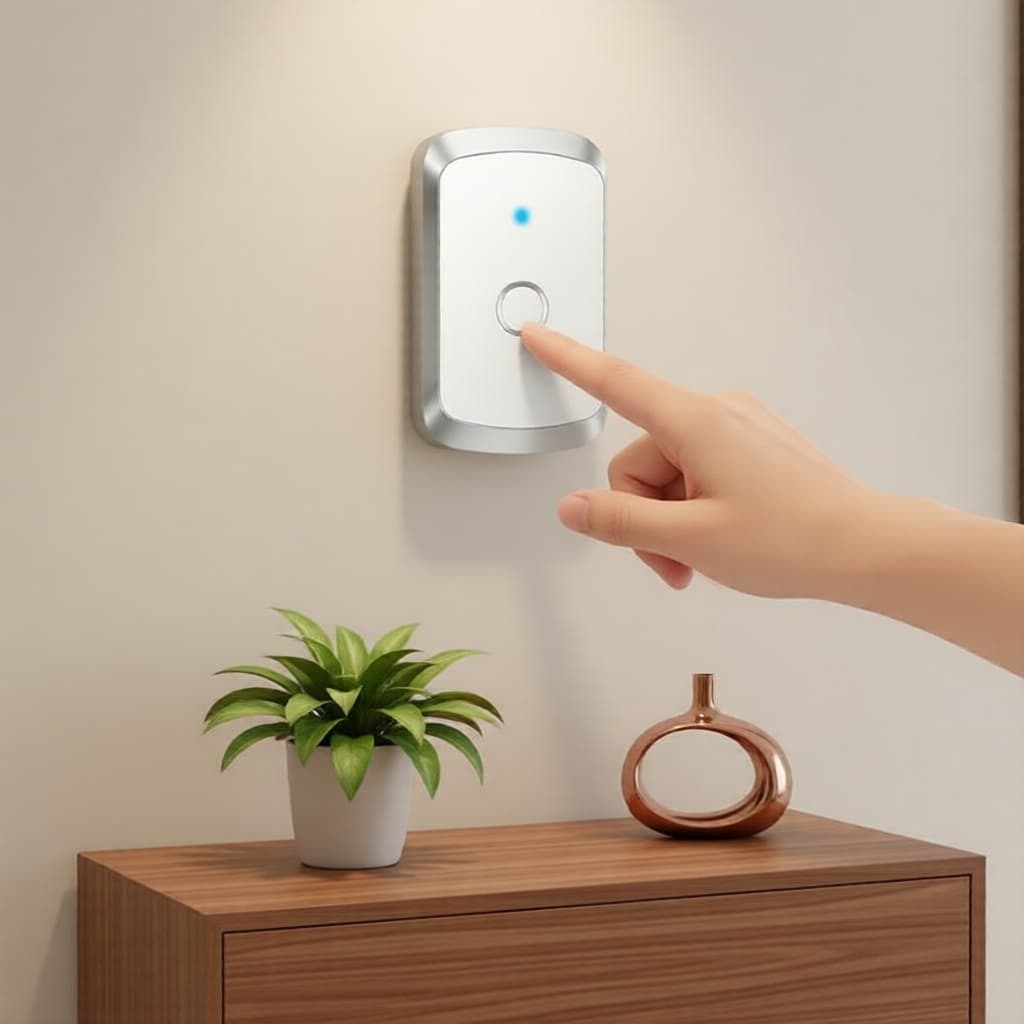 Campainha Inteligente à Prova D'Água, Sem Fio, Tomada US, 60 Toques, Alcance 300 m, Ideal para Hotel/Apartamento/Casa