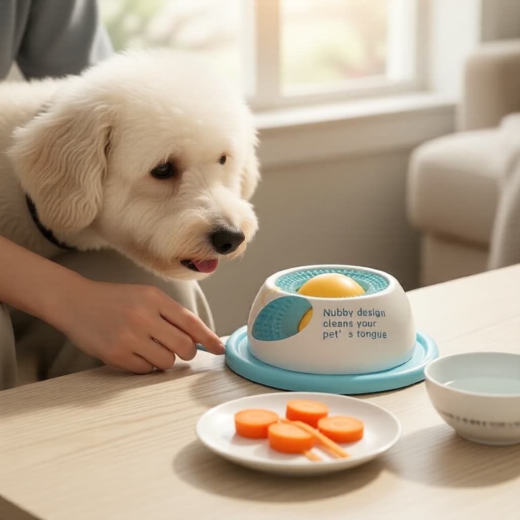 Prato de Petiscos para Lamber – Tapete Comedouro Lento para Iogurtes e Petiscos, para Cães e Gatos