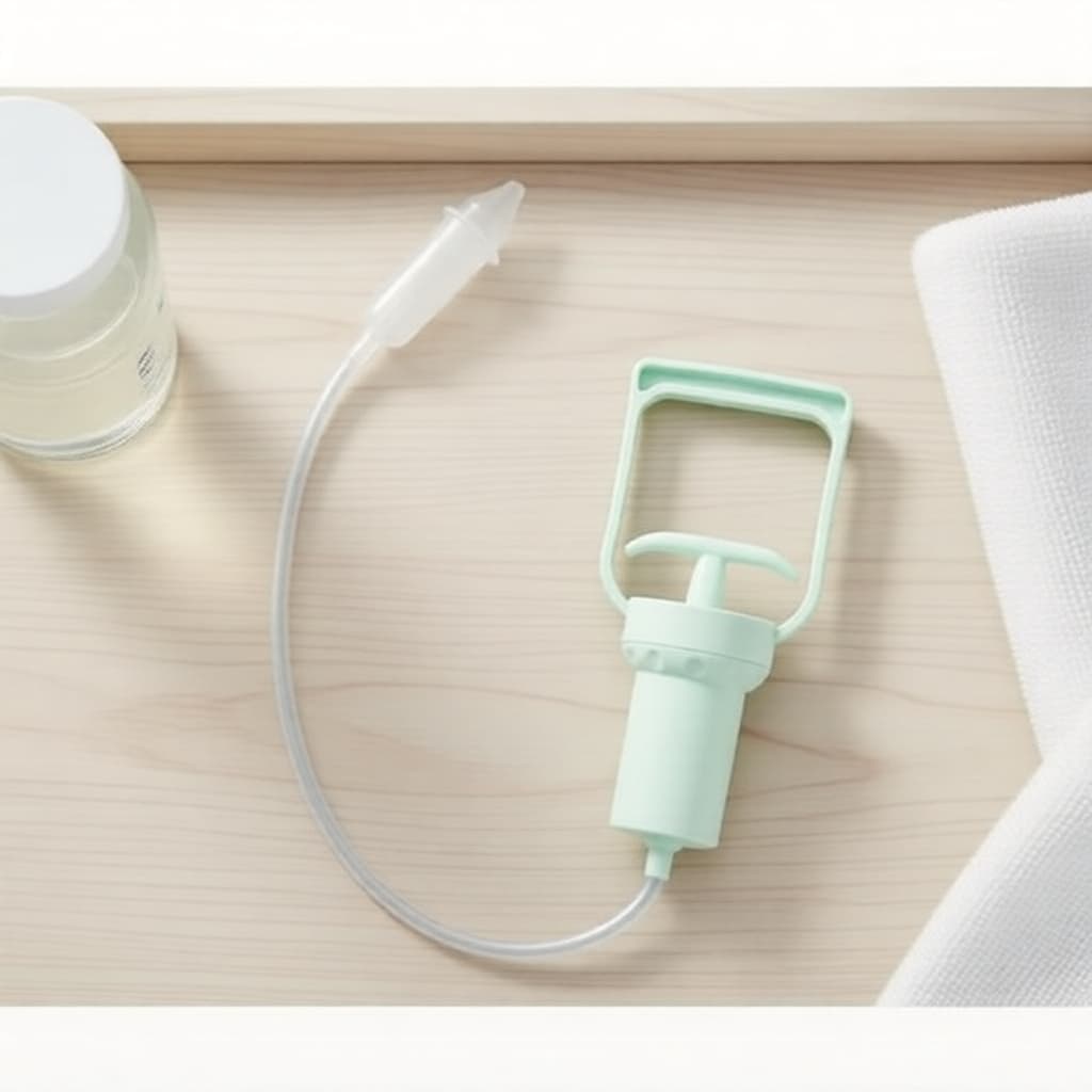 Aspirador nasal manual compacto para bebês – forte sucção, fácil de levar