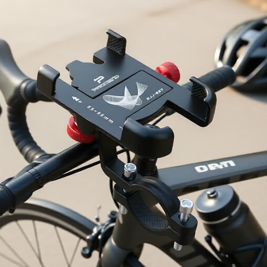 Newboler PROMEND Suporte de telefone para bicicleta e E-Bike em alumínio, suporte ajustável para guidão giratório 360°