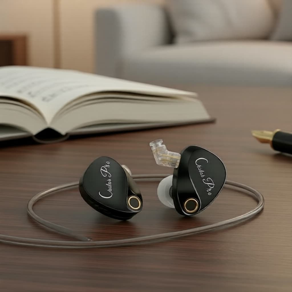KZ Castor Pro Fones de Ouvido com Fio Drivers Duplos de 10mm, HiFi Estéreo com Som Ajustável, para Jogos Intra-Auricular