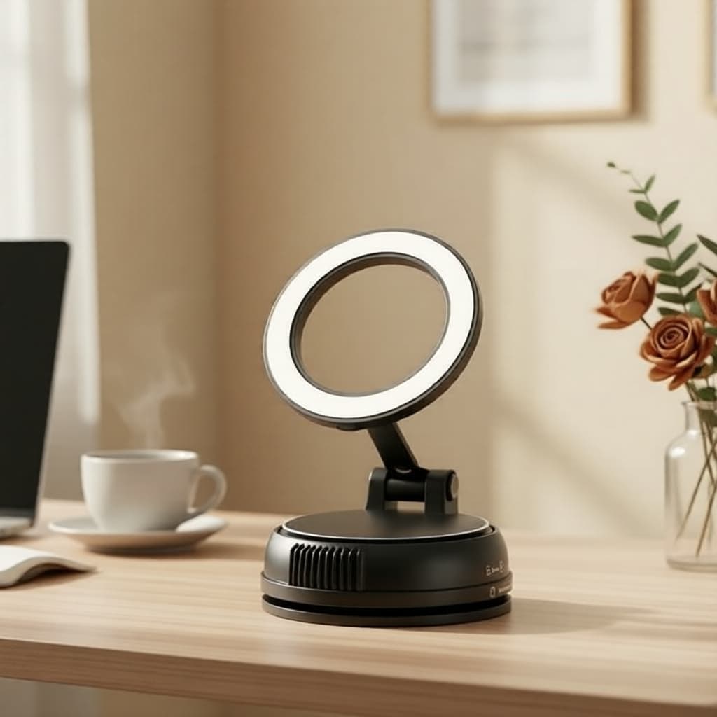 Suporte Magnético de Ventosa para Telefone, Suporte Veicular Ajustável 360° Portátil para Painel e Para-brisa