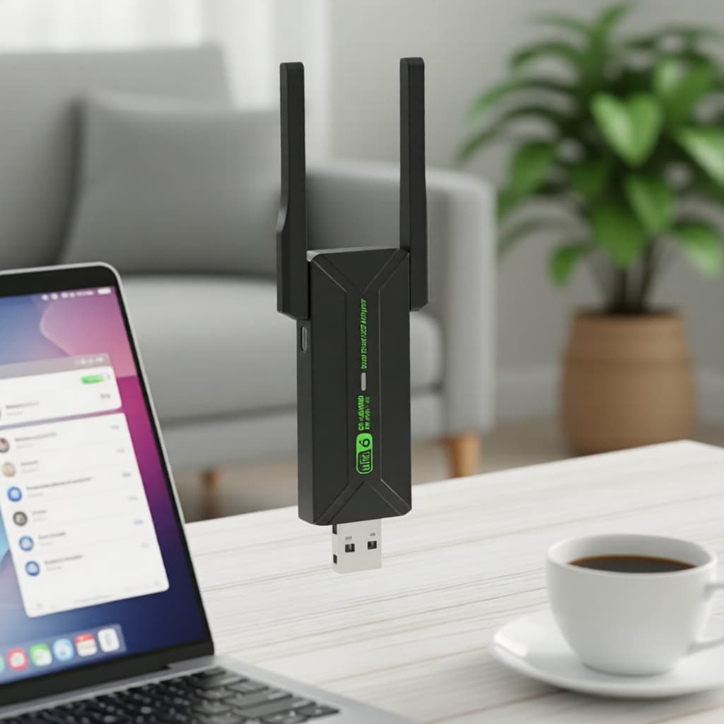 Dongle USB AX900 WiFi 6 802.11ax 2,4/5 GHz 2 em 1 + Bluetooth 5.4 para PCs Windows 10/11