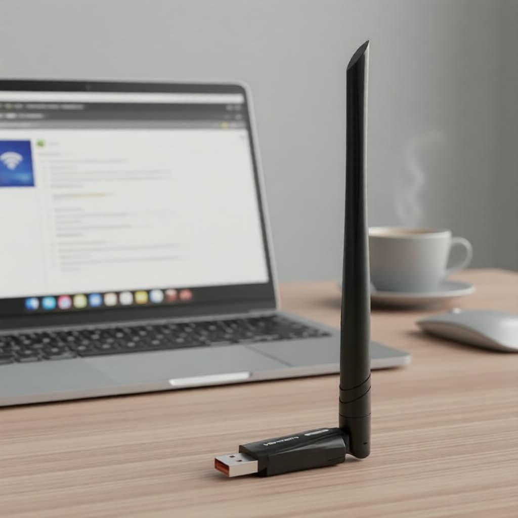 Adaptador Vention Wi-Fi 6 USB 2.4/5GHz 600Mbps com Bluetooth e áudio para PC