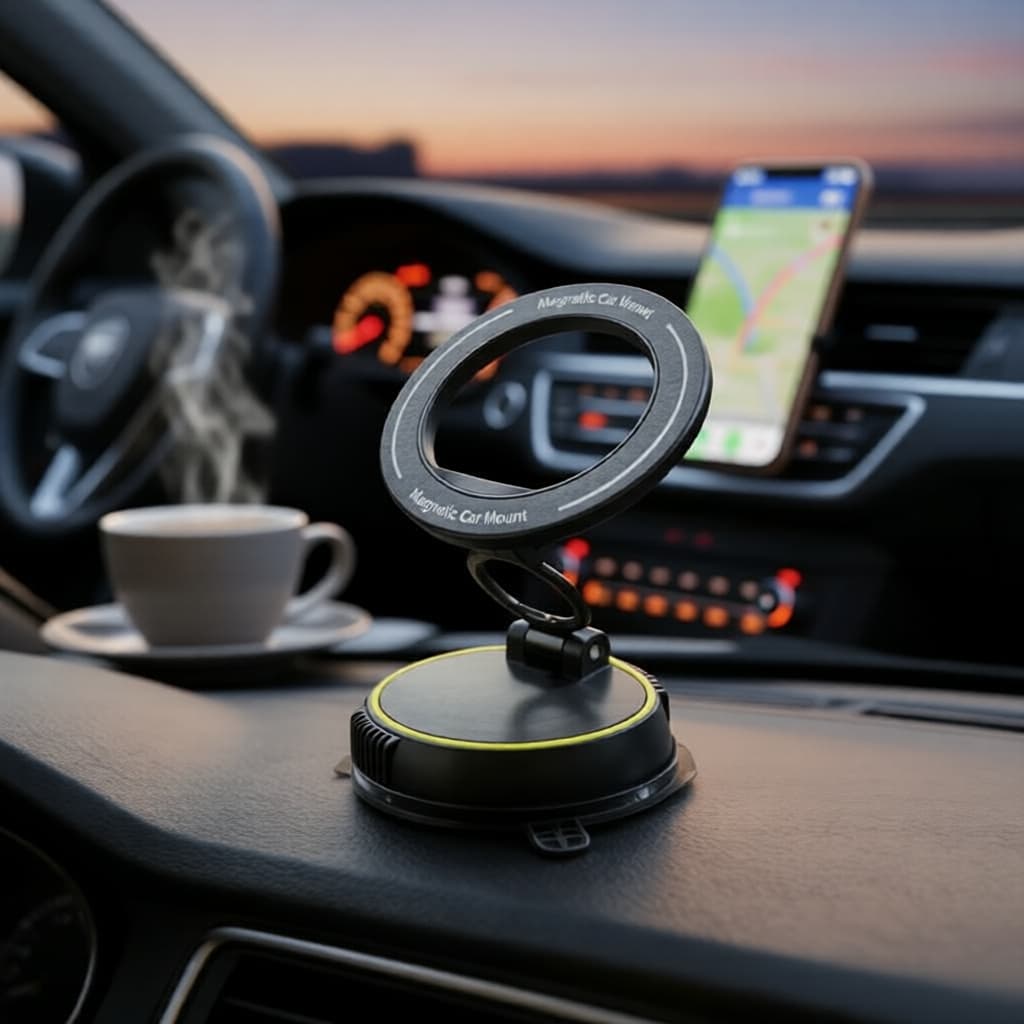 Suporte Magnético Veicular KILOARX 360° com MagSafe, Dobrável e Mãos-Livres