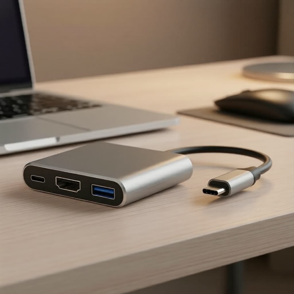 Hub USB 3 em 1 USB-C para HDMI compatível com 4K, USB 3.1, tipo C para USB 3.0 e adaptador de carregamento para MacBook