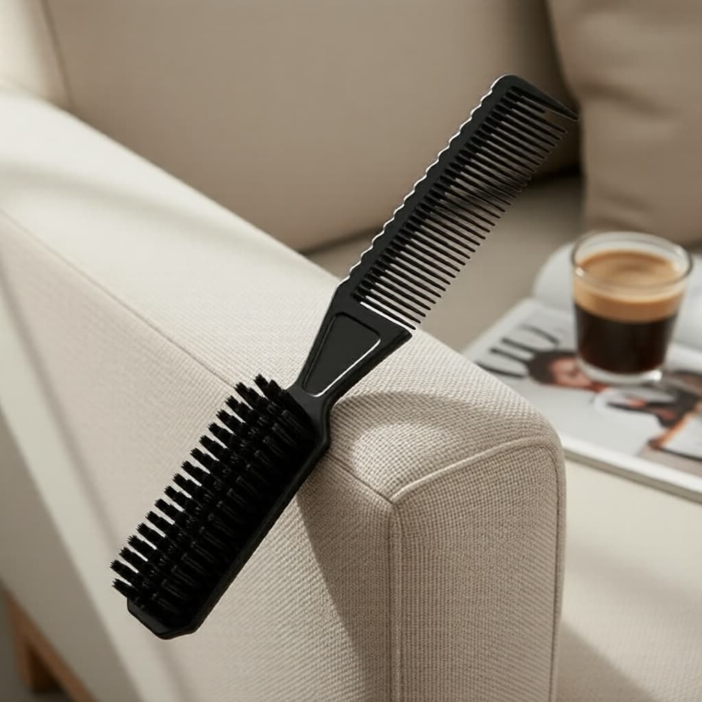 Pente Dupla Face Masculino para Barba e Cabelo – Escova de Modelar e Pentear