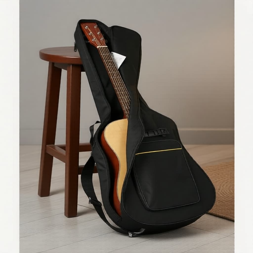 41 Capa para Violão Acústico, Espuma Acolchoada de 5 mm, Mochila com Alça Dupla para Violões Padrão