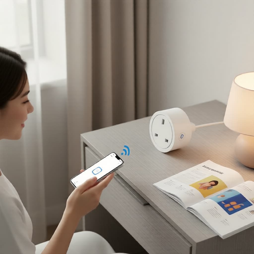 Um Conjunto de Plugue Inteligente EWELINK RF 2.4G Bluetooth, Tomada do Reino Unido, Controle Remoto Sem Fio para
