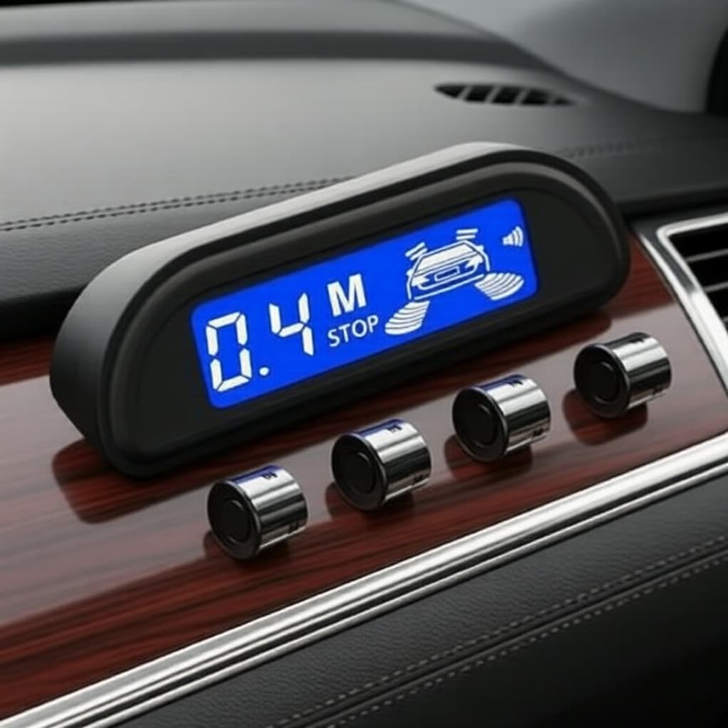 Kit Completo de Sensor de Estacionamento com Display Digital para Câmeras Veiculares