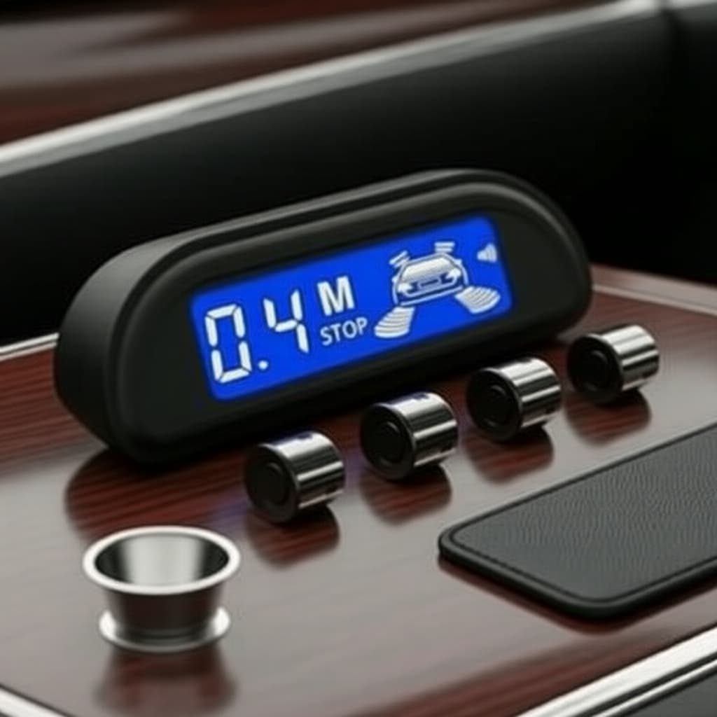 Câmera Veicular Compatível com Sensor de Ré Conjunto com Visor LED e Alarme