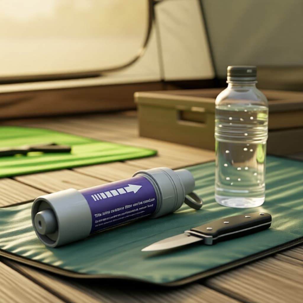 Filtro de Água de Sobrevivência para Trilhas, Sistema de Filtração Pessoal Leve para Mochila e Atividades ao Ar Livre