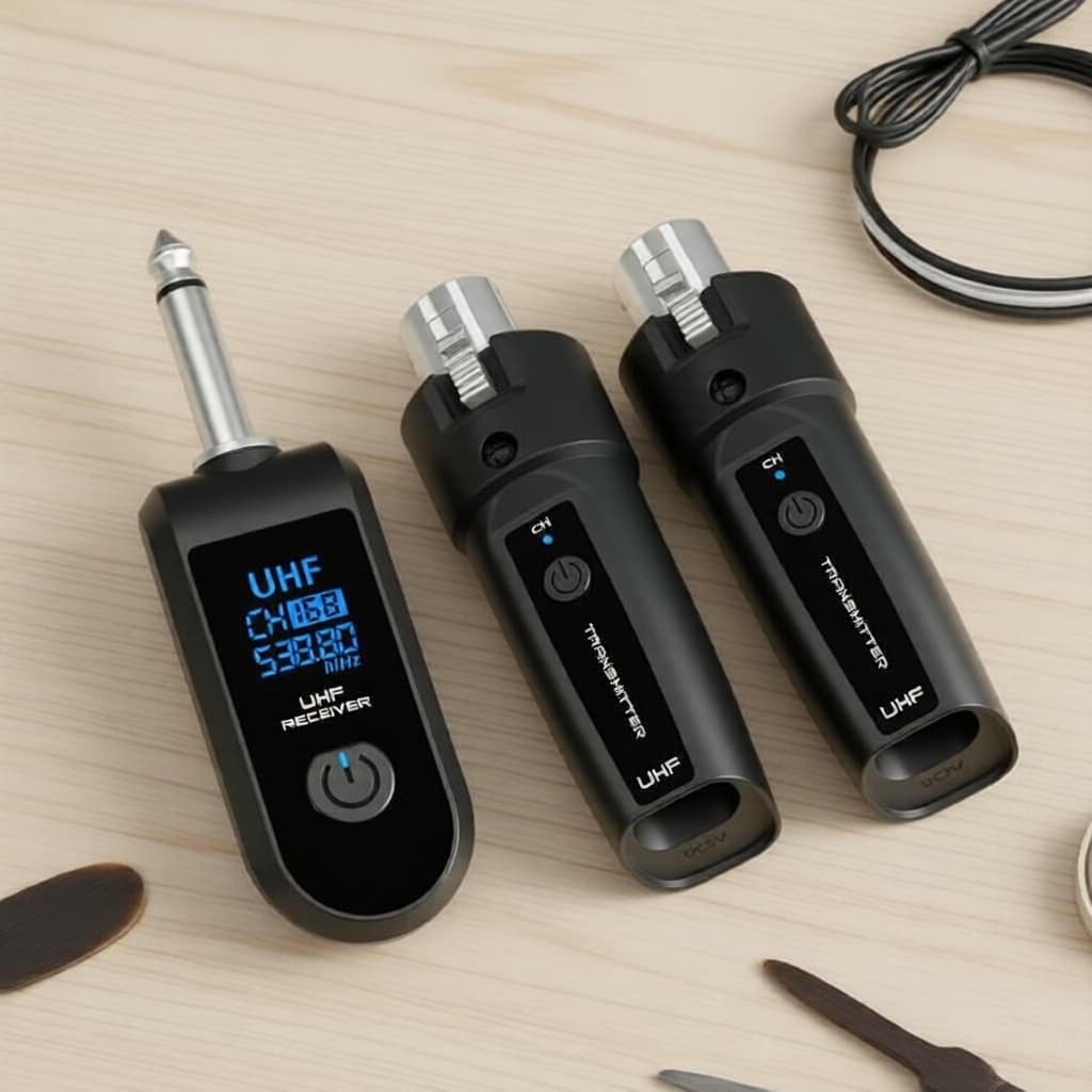 Sistema de Microfone Sem Fio K1 2.4Ghz com Transmissor XLR e Receptor para Microfones Dinâmicos