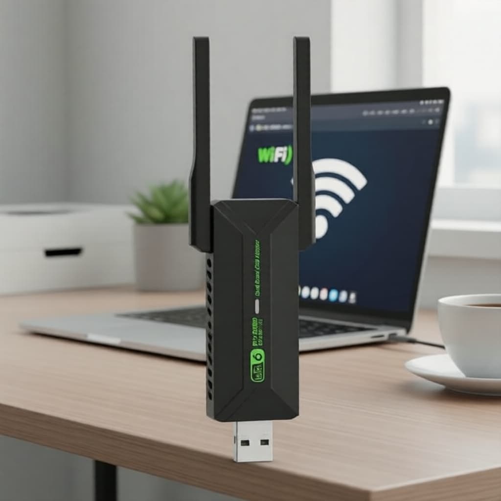 Adaptador USB Wi-Fi 6 802.11ax Dual Banda 2,4G & 5 GHz + BT 5.4, Dongle 2-em-1 AX900 para PC
